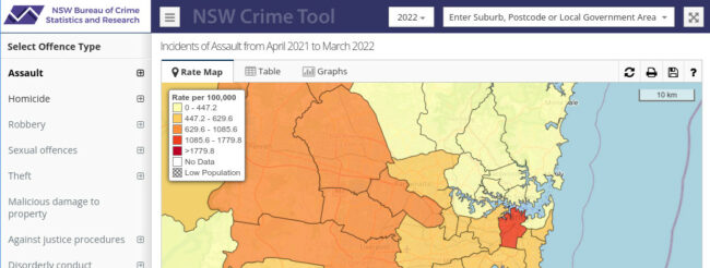 NSW crime map is a helpful research tool specific for that region.