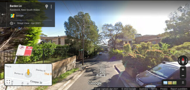 Google Street as a great free tool that you can use to visit remote suburbs. Here is view of a street in Sydney